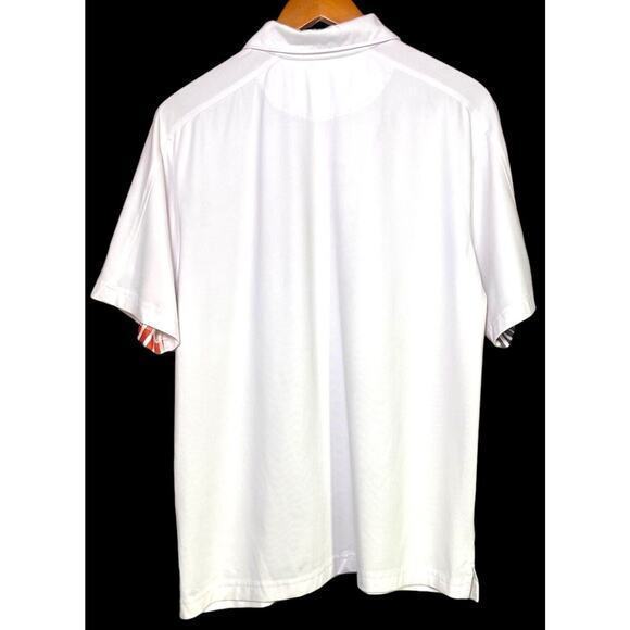 Walter Hagen Men’s Polo Golf Shirt Short Sleeve White Orange Striped Size Medium - Picture 5 of 11